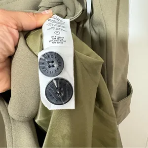 Avec Les Filles Stretch Crepe Double Breasted Trench Coat Olive XS thumbnail 9