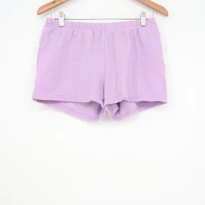 Rosio USA Lilac Purple Fleece Lounge Shorts Womens Large Elastic Waist thumbnail 2