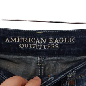 American Eagle Outfitters Jeans Womens 8 Blue Denim Cotton Stretch Straight Leg thumbnail 5