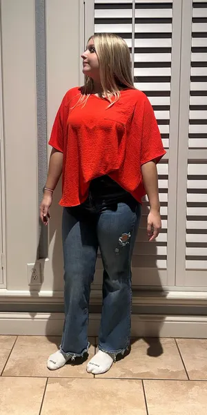 JODIFL Blouse Oversized Red thumbnail 1