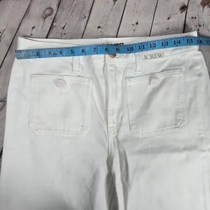 J. Crew Sailor mid-rise relaxed demi-boot‎ jean in white 27 BZ728 NWT thumbnail 10