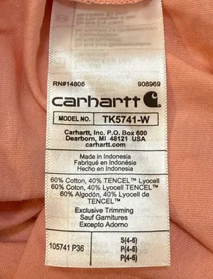 Carhartt pink white floral graphic T-shirt women’s size small thumbnail 7