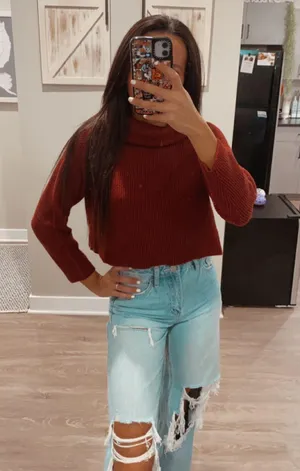 Maroon turtleneck Red Size M thumbnail 2