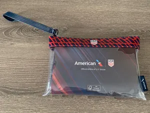 American Airlines FIFA Team USA World Cup Amenity Kit Clear Wristlet Bag Purse thumbnail 1
