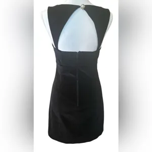 Alice + Olivia Keria Velvet Black Mini A-Line Skirt thumbnail 6