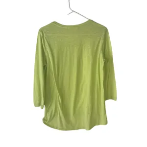 Athleta Size M Neon Green Comfort‎ Breathable T Shirt thumbnail 4