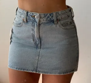 PacSun Light Wash Denim Skirt thumbnail 1