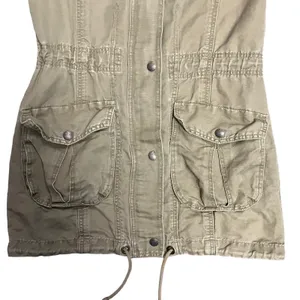 Eddie Bauer Womens Army Green Cargo Pocket Jacket Size Small thumbnail 3
