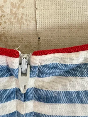 Vintage 80s Leslie Fay Blue White Striped Nautical Retro Belted Midi Dress thumbnail 4