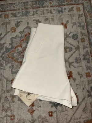 White A-Line Seam-Detail Tailored Shorts thumbnail 6