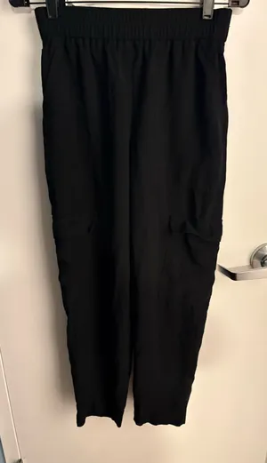 A New Day Women's Black Pants Elastic Waist Pocket Solid Regular Fit Small thumbnail 1