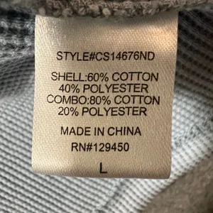 COMO VINTAGE Light Blue Waffle Knit Hooded‎ Button Front Shacket Size L thumbnail 7