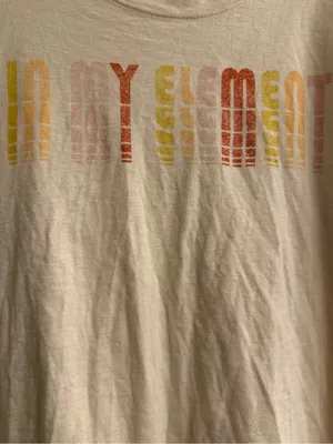 Aerie Tan Retro Graphic ‘In My Element’ Oversized Boyfriend T-Shirt - size M thumbnail 2