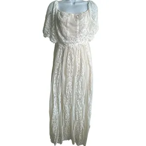 Baltic Born Caroline Lace Maxi Dress Sz M Off Shoulder Sheer Romantic Photoshoot thumbnail 2
