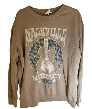 "Nashville Music City"‎ graphic pullover by Lotus Fashion, Large thumbnail 1