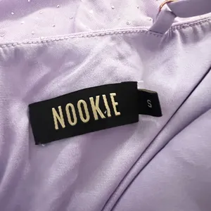 Nookie Crystal Studded Embellished Mesh Stretch Maxi Dress Lilac Purple Small thumbnail 2