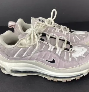 Nike Air Max 98 Summit White Violet Ash Gray Sneakers Size 7.5 thumbnail 1
