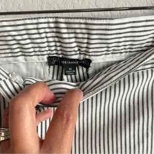Adrianna Papell Women's 10 Straight Leg‎ Pinstripe Dark Grey/White Work Pants thumbnail 11