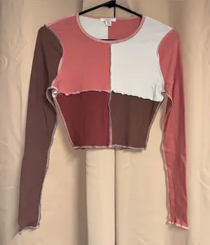 full tilt long sleeve crop top thumbnail 1