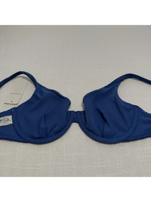 Abercrombie & Fitch Bikini Top Sz M Medium Blue Underwire NWT $55 Swimwear thumbnail 7