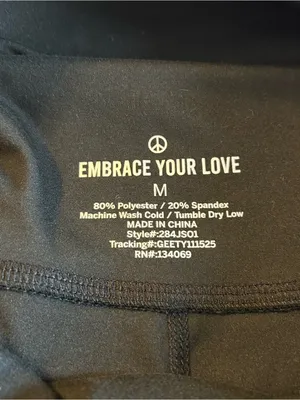 Embrace Your Love black fold over flared yoga pants size M athletic athleisure thumbnail 4