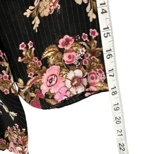Fashion Bug Vintage 90s Floral Babydoll Top L Cinched Bust Y2K Romantic Fairy Grunge Blouse thumbnail 10