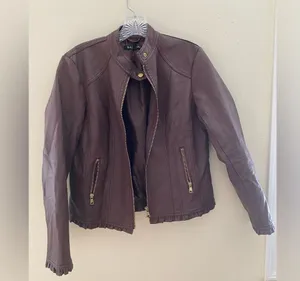 Baccini Leather Jacket for women.Size: PM thumbnail 1