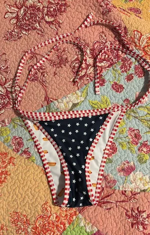 Hotdog / Flag Bikini Bottom Multiple Size XS thumbnail 1