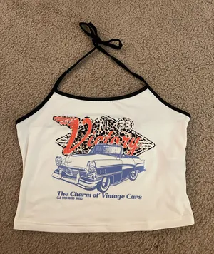 SheIn Car Graphic Halter Tank thumbnail 1