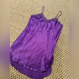 Victoria's Secret vintage dark purple satin lace nightgown women’s size large thumbnail 3