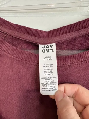 JoyLab Tie Dye Long Sleeve Top‎ Super Soft Maroon red size large thumbnail 4