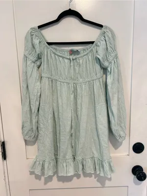 Free People Beach baby love blue Lowry Mini Dress size small thumbnail 4
