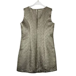Abercrombie & Fitch Gold Metallic Sleeveless Mini Dress Medium Party Cocktail thumbnail 6
