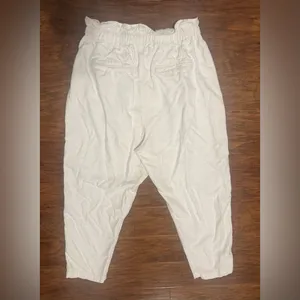 Free People Margate Pleated Trousers Paperbag Waist Pants Slouchy Boho Large thumbnail 2