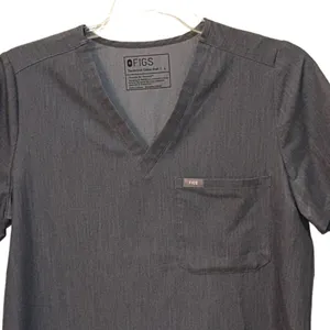 FIGS Catarina One-Pocket Scrub Top Graphite Size Large Medical Healthcare Nurse‎ thumbnail 2