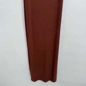 Joah‎ Brown Bodycon Flexrib Dress Medium Large Brown Ribbed Maxi Minimalist Chic thumbnail 5