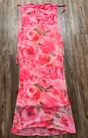 SHEIN Pink Floral Maxi Dress thumbnail 1