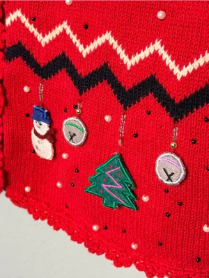 Vintage Rebecca Malone Christmas Sweater Vest thumbnail 4