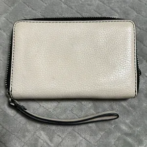 MARC JACOBS Beige and Black Seams Genuine Leather Wallet Purse thumbnail 2
