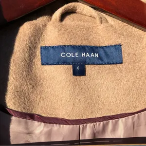 COLE HAAN WOOL BLEND FULLY LINED COAT WITH SHAWL HOOD and POCKETS SIZE 6 thumbnail 4