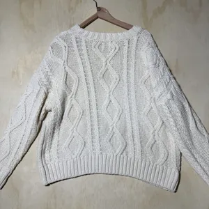 Princess Polly Women's S/M Cream Cable Knit Chunky Oversized Pullover Sweater thumbnail 7