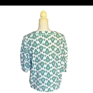 Loft floral medallion bell sleeve blouse size M thumbnail 5