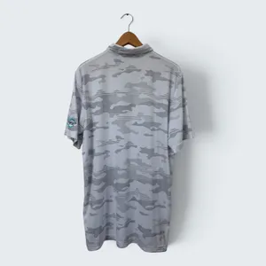 Travis Mathew NWT Gray Camo Beachside Stealth Polo Shirt, Size XL, MSRP $109 thumbnail 3