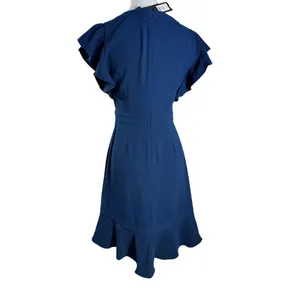 New Navy Dress‎ Size 0 Style F18d393 Ruffle Hem thumbnail 2