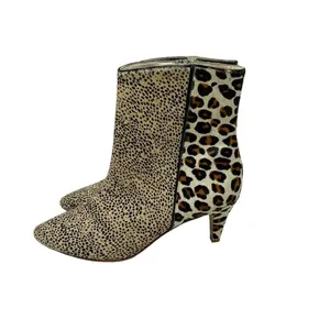 Matisse Moon Walkin Boots Beige Cowhair‎ Leopard Print Heeled Size 8 thumbnail 3