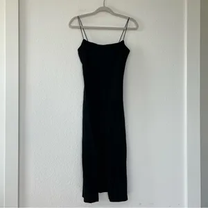 Reformation Pavia Knit Midi Dress in Black NWOT thumbnail 6