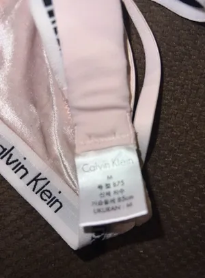 Calvin Klein Baby Pink Velvet Bralette thumbnail 3