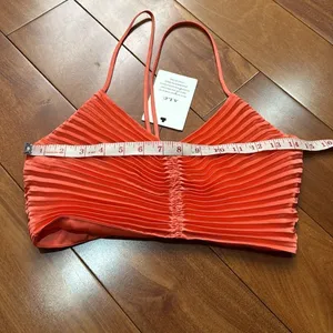 ALC Frank NWT Pleated Coral Crop Camisole Top size‎ 2 thumbnail 10