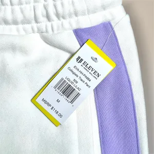 NWT EleVen Venus Williams M White Purple Embroidered Heavyweight Fleece Joggers‎ thumbnail 7