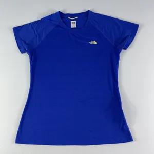 The North Face T Shirt Women's Small VaporWick Blue Polyester Stretch TNF Ladies thumbnail 1